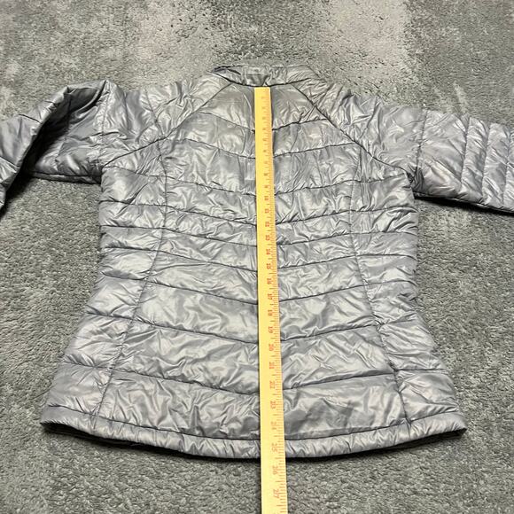 Columbia Puffer Jacket Womens Large Omni Heat Turbodown Gray Coat ** - Picture 7 of 10
